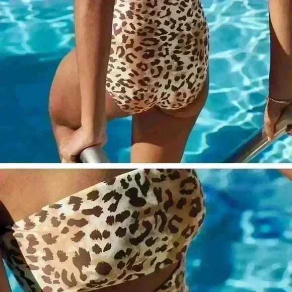 Aerie Wrap Strapless One Piece Swimsuit - Picture 2 of 10